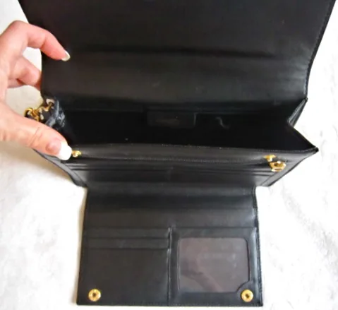 Gacini Black Leather Clutch — image 5