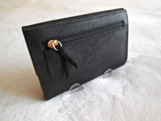 Gancini Black Leather Bi-Fold Wallet — image 2