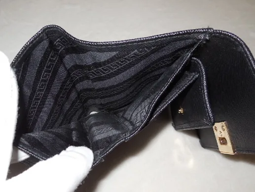 Gancini Black Leather Bi-Fold Wallet — image 4