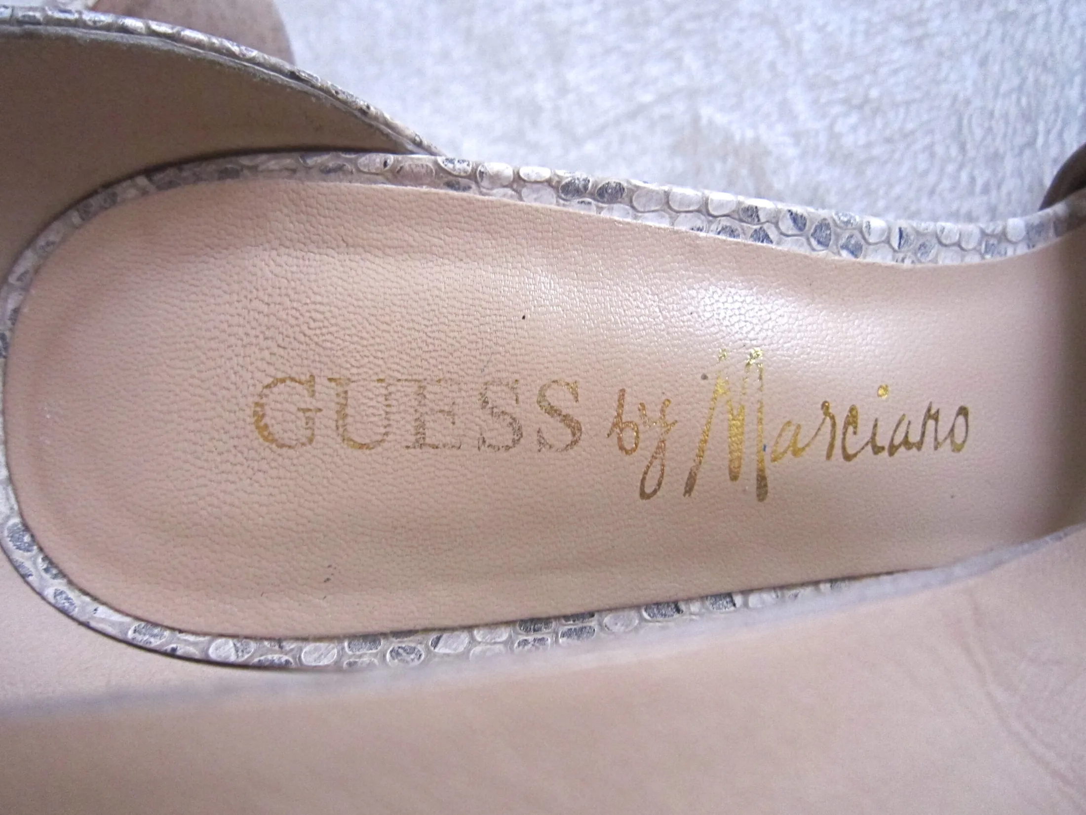 Guess by Marciano Leather Pattern Wrap High-Heel Sandals/Size 8.5 M — image 4