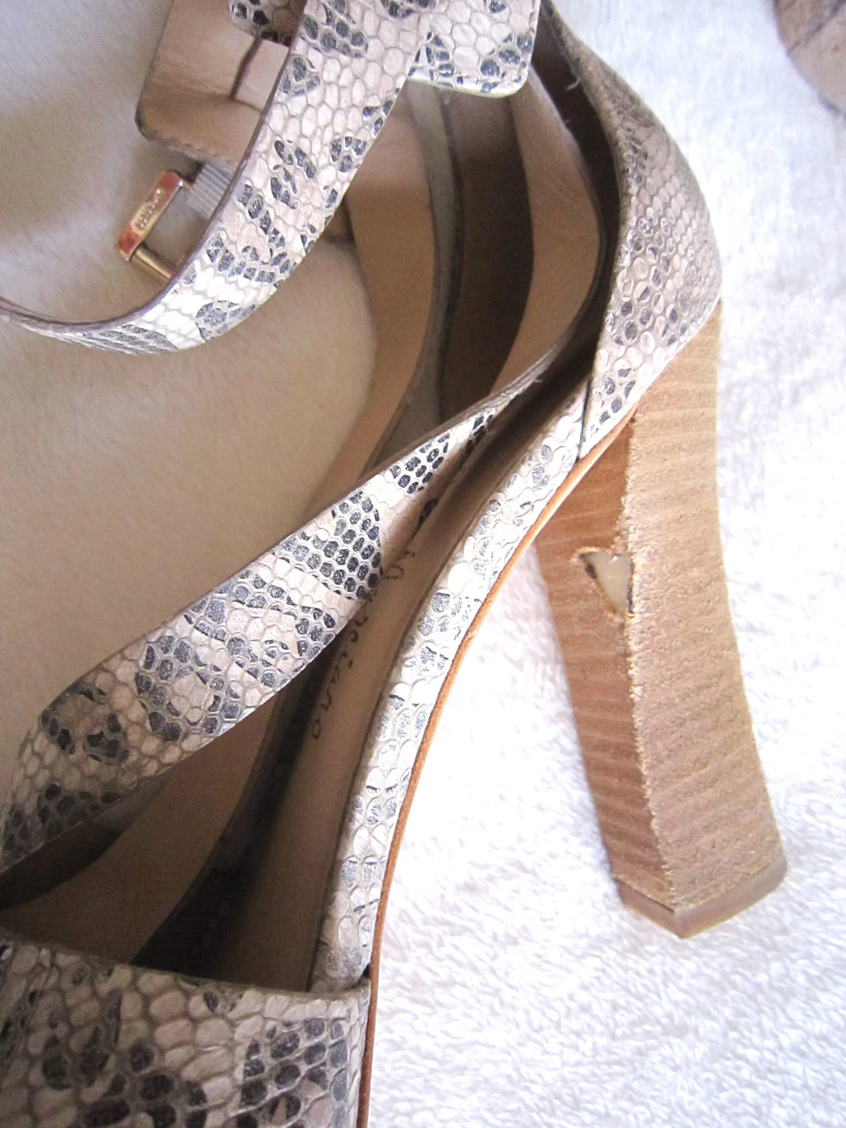 Guess by Marciano Leather Pattern Wrap High-Heel Sandals/Size 8.5 M — image 7