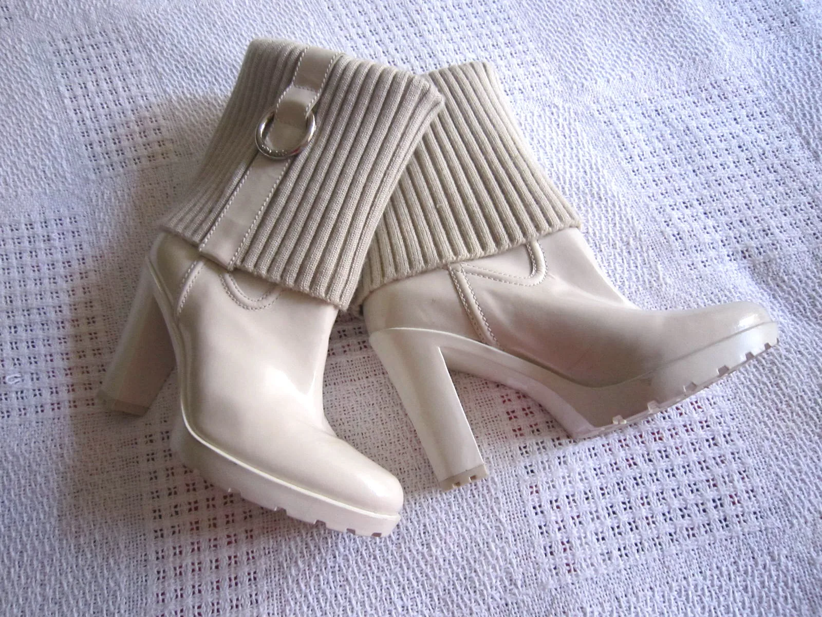 Guess by Marciano White Leather Boots