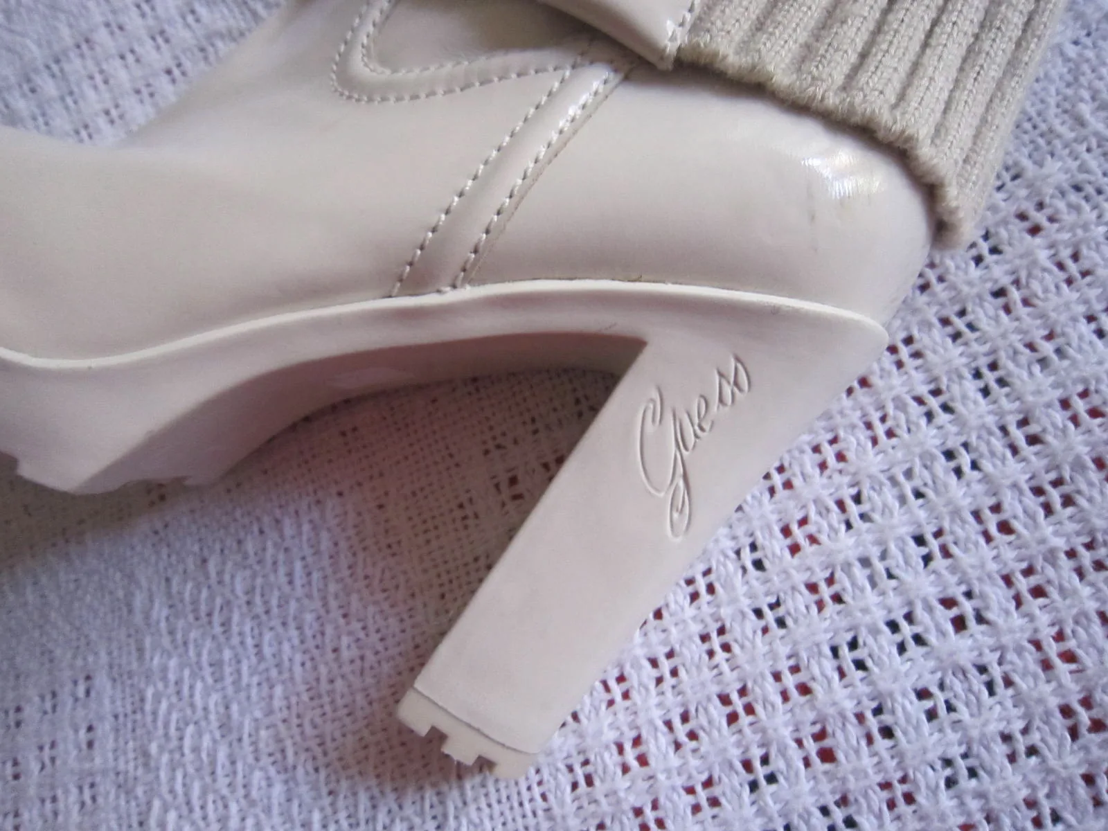 Guess by Marciano White Leather Boots — image 6