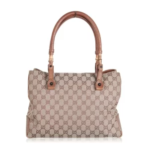 Gucci Bamboo Canvas Tote Bag