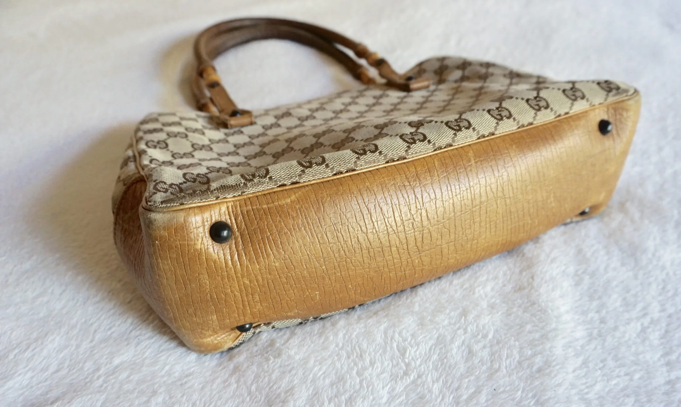 Gucci Bamboo Canvas Tote Bag — image 5