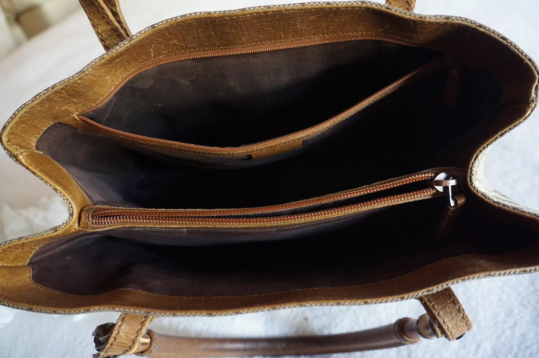 Gucci Bamboo Canvas Tote Bag — image 8