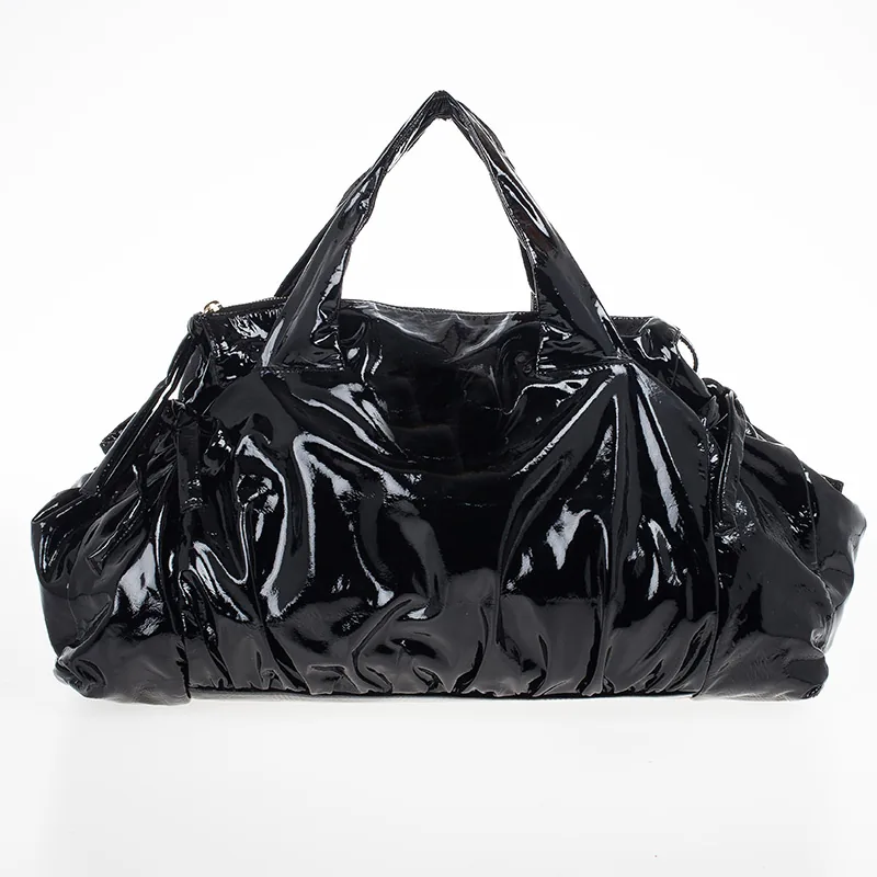 Gucci Black Patent Crystal Hysteria Medium Handbag — image 2