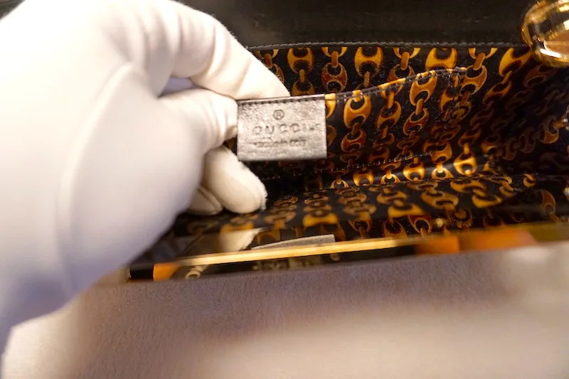 Gucci Black Patent Starlight Evening Clutch — image 4