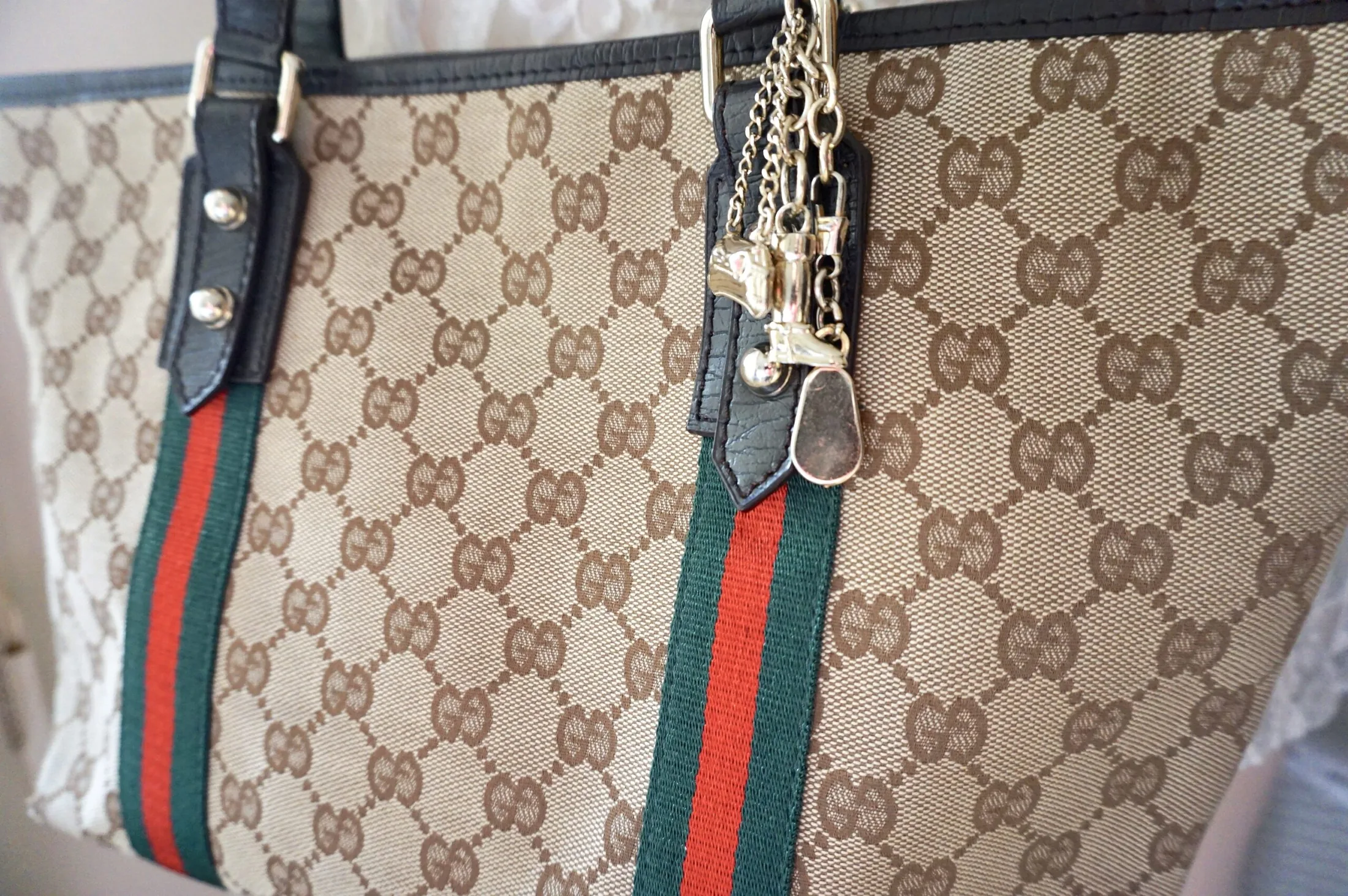 Gucci GG Canvas Charm Tote Bag — image 2