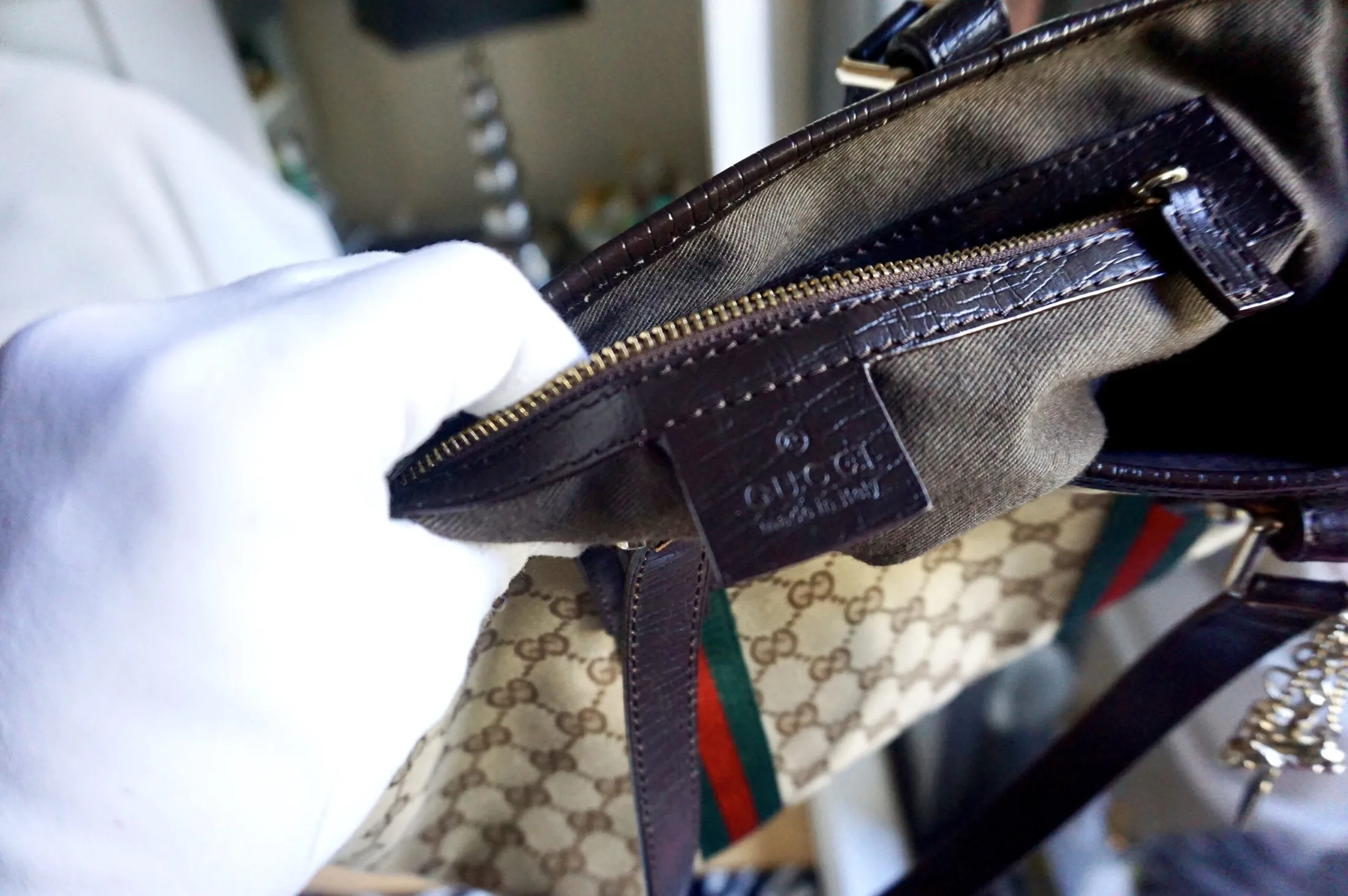 Gucci GG Canvas Charm Tote Bag — image 7