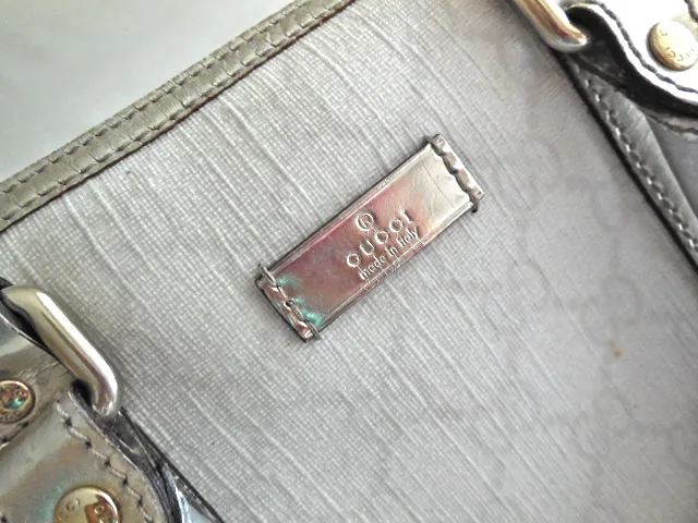 Gucci GG White Canvas Joy Boston Bag /Strap — image 4
