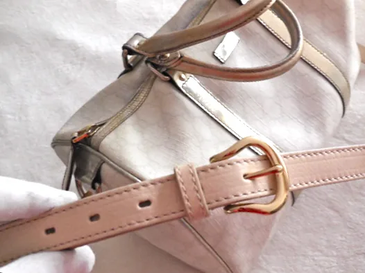 Gucci GG White Canvas Joy Boston Bag /Strap — image 14