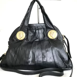 Gucci Hysteria Black Calfskin Leather Shoulder Bag