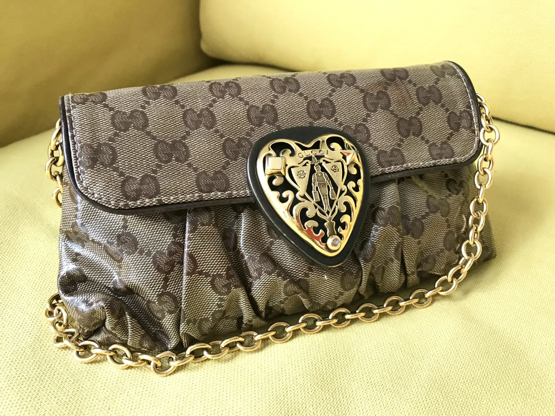 Gucci Hysteria Crystal GG Babouska Heart Clutch — image 5