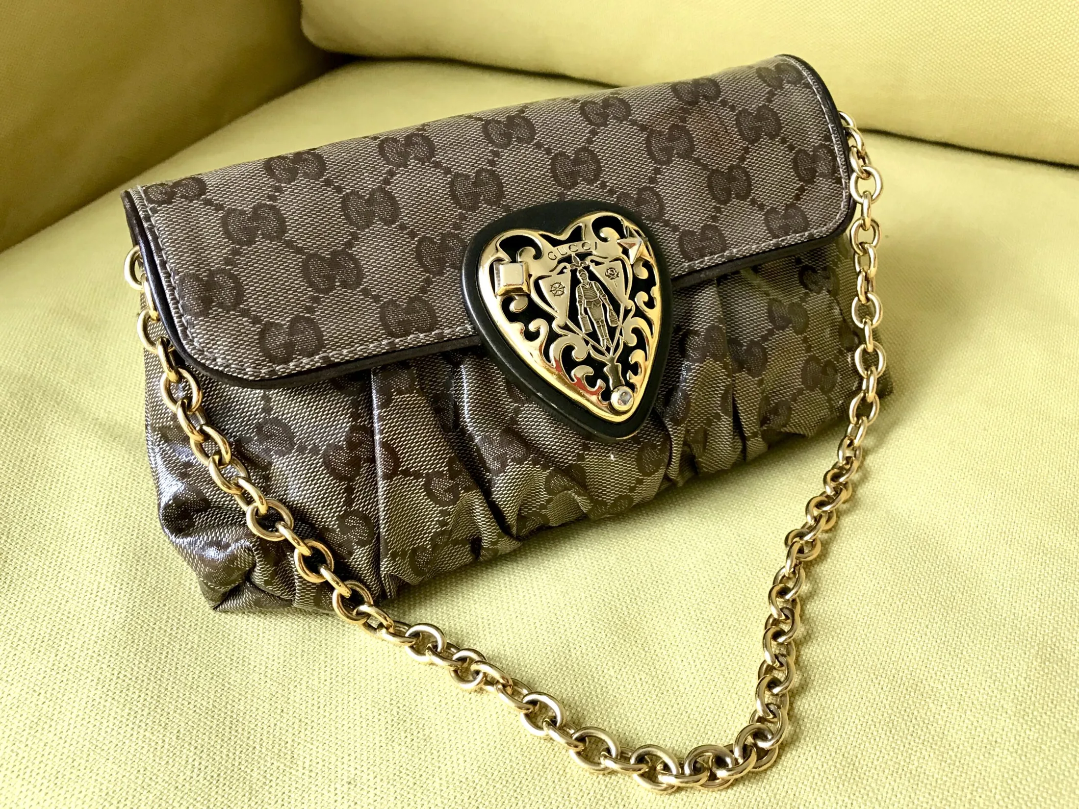 Gucci Hysteria Crystal GG Babouska Heart Clutch — image 6