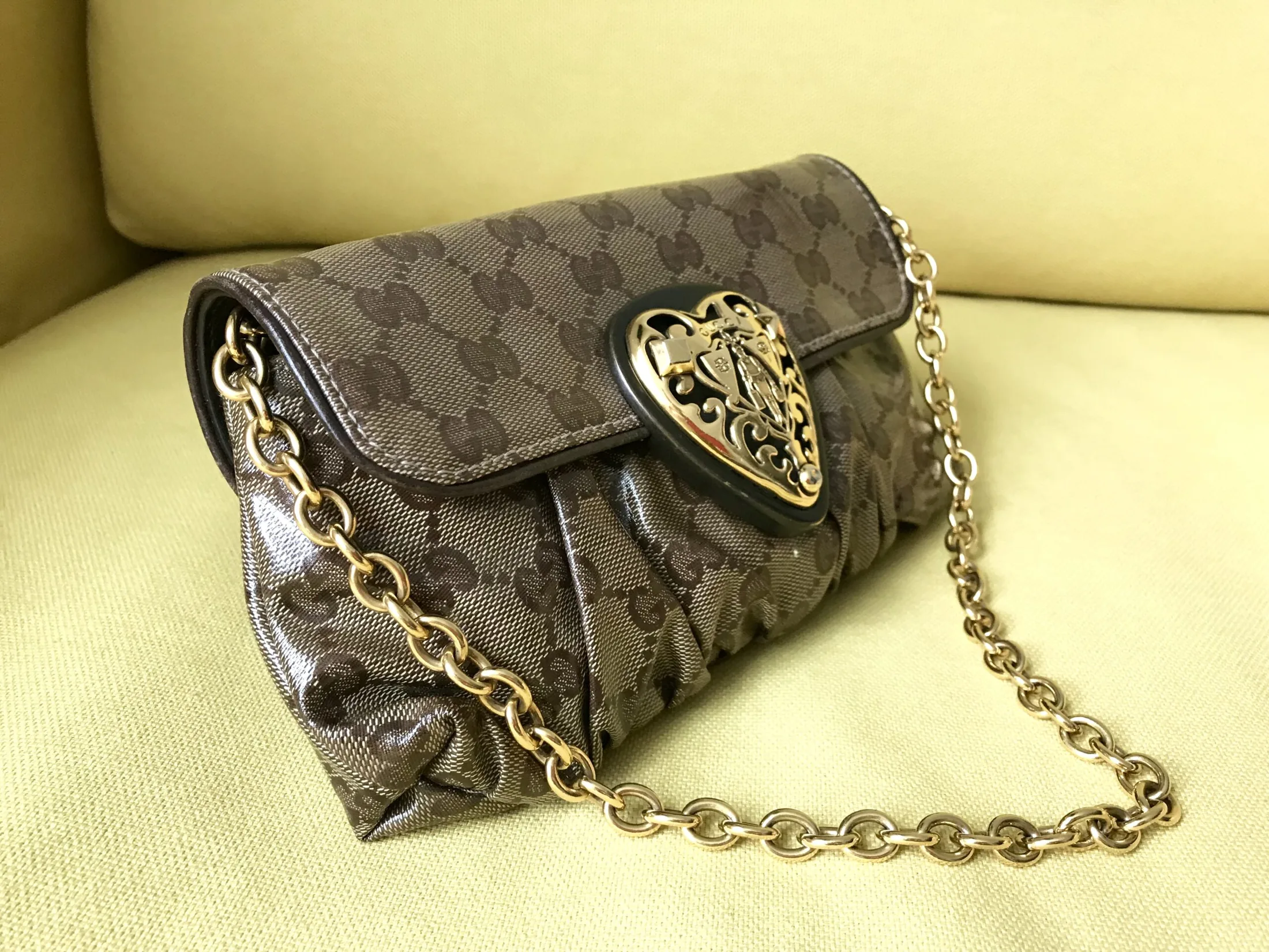 Gucci Hysteria Crystal GG Babouska Heart Clutch — image 8
