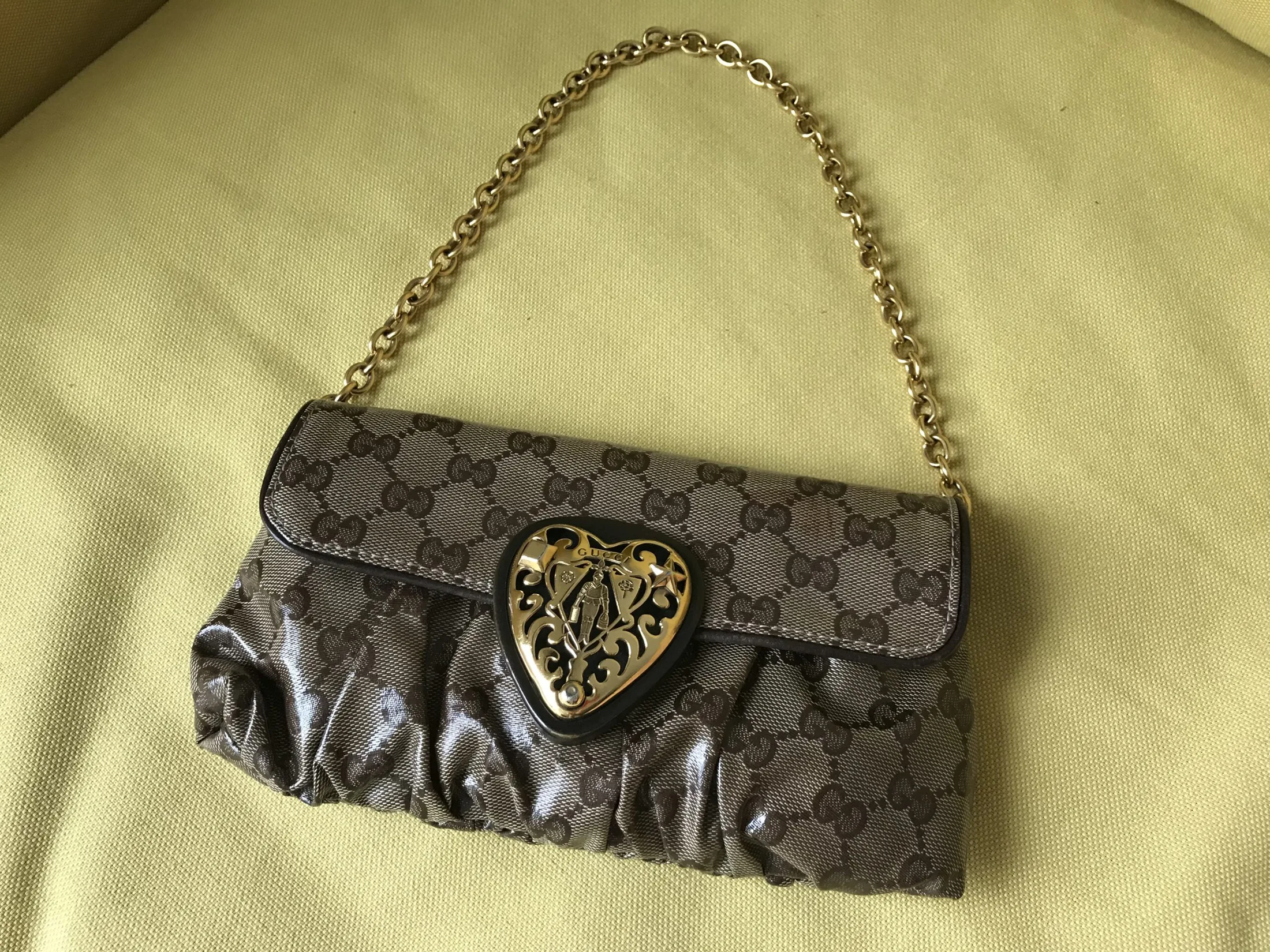 Gucci Hysteria Crystal GG Babouska Heart Clutch — image 10