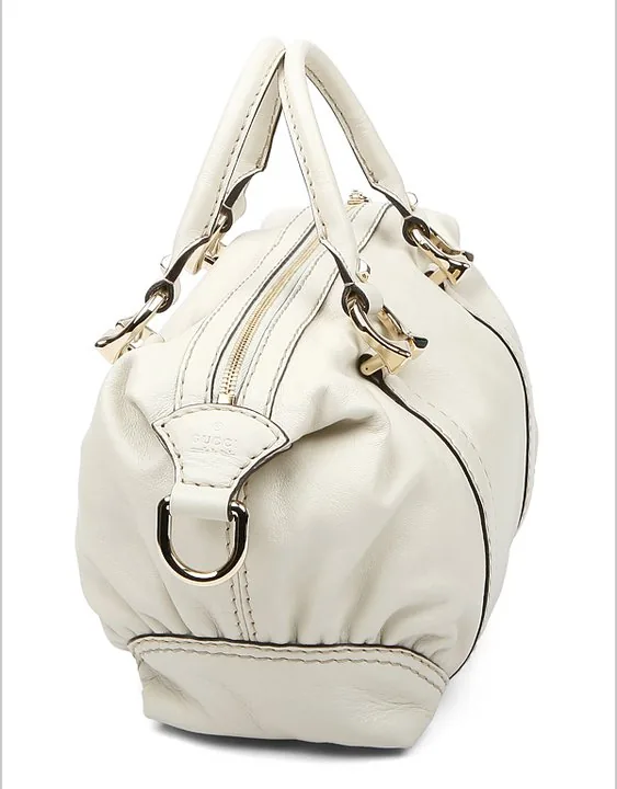 Gucci Ivory Leather Boston Handbag — image 2