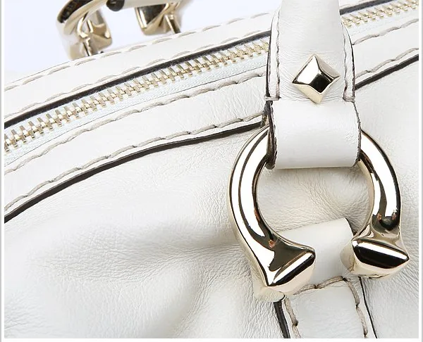 Gucci Ivory Leather Boston Handbag — image 3