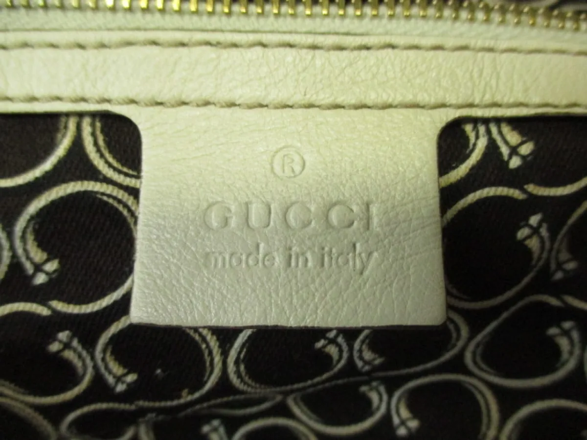Gucci Ivory Leather Boston Handbag — image 5