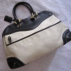 Gucci Large Fabric and Leather Shoulder Bag