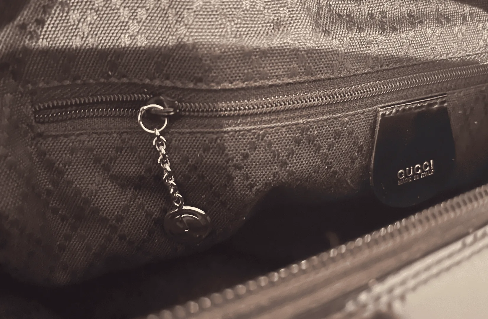 Gucci Vintage Bamboo Handles Black Nylon/Leather Handbag — image 13