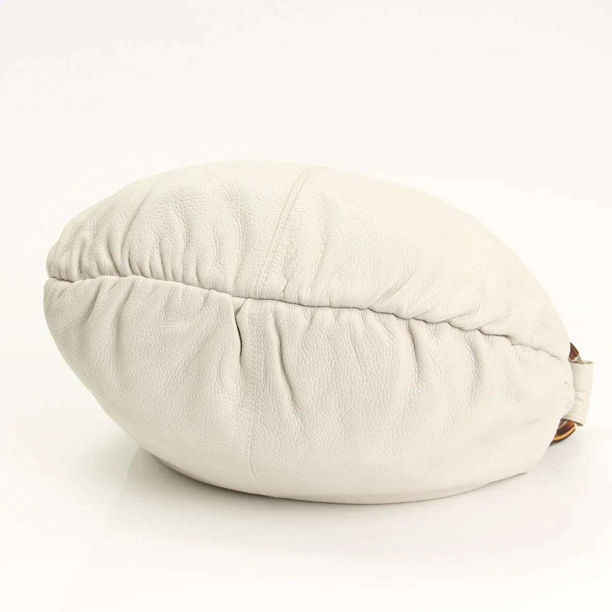 Gucci White Leather Bamboo Jungle Hobo Bag — image 8
