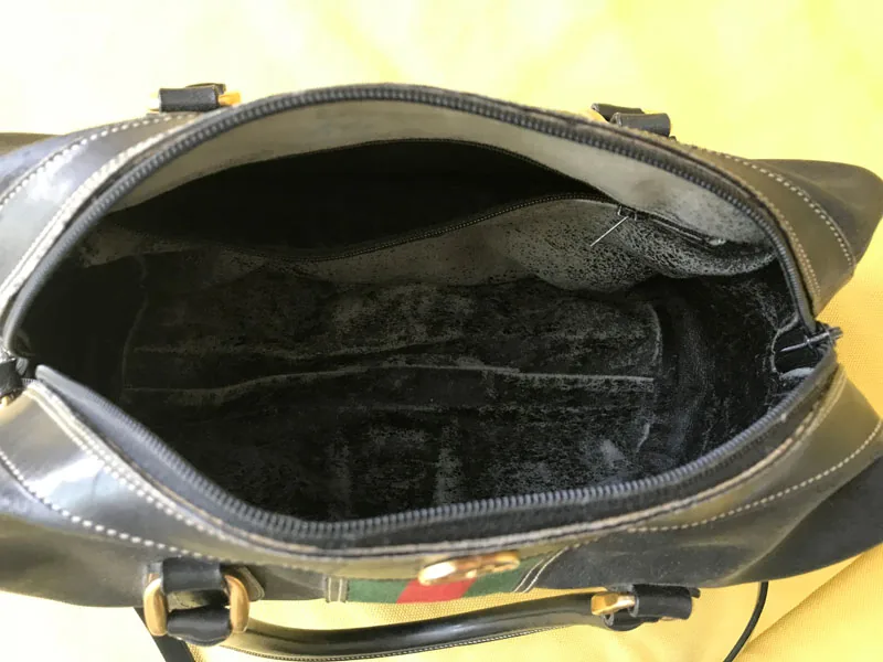Vintage Gucci Black Signature Boston Bag — image 8