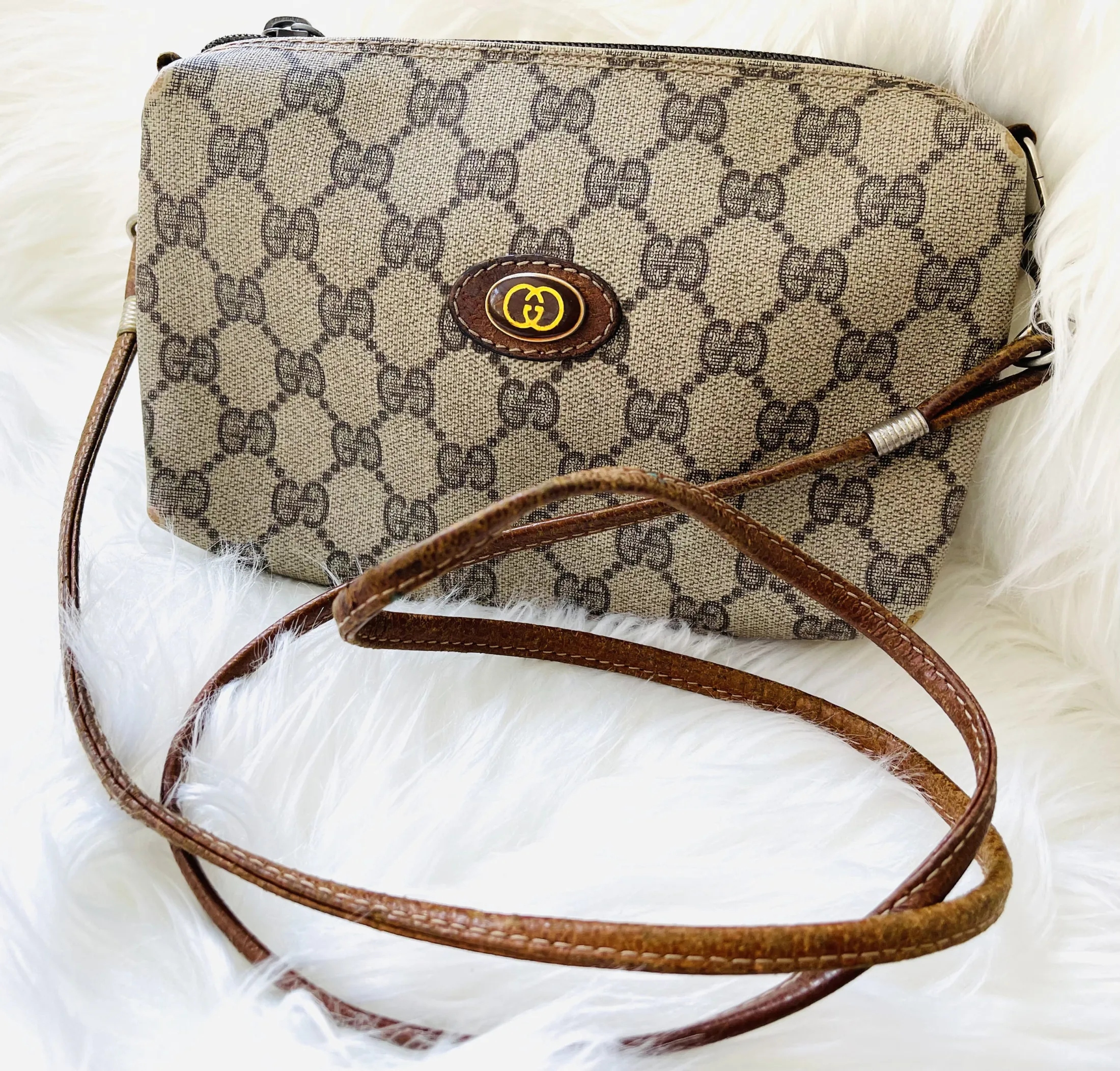 Vintage Gucci GG Monogram Cross Body Small Bag