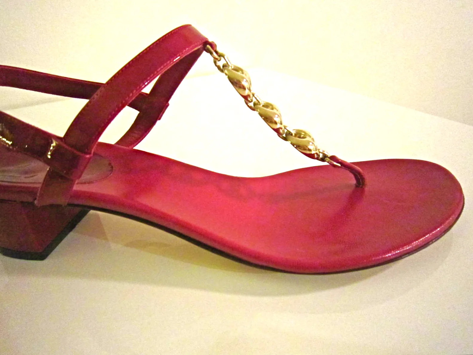 Gucci Cherry Patent Leather Horsebit Sandals — image 3