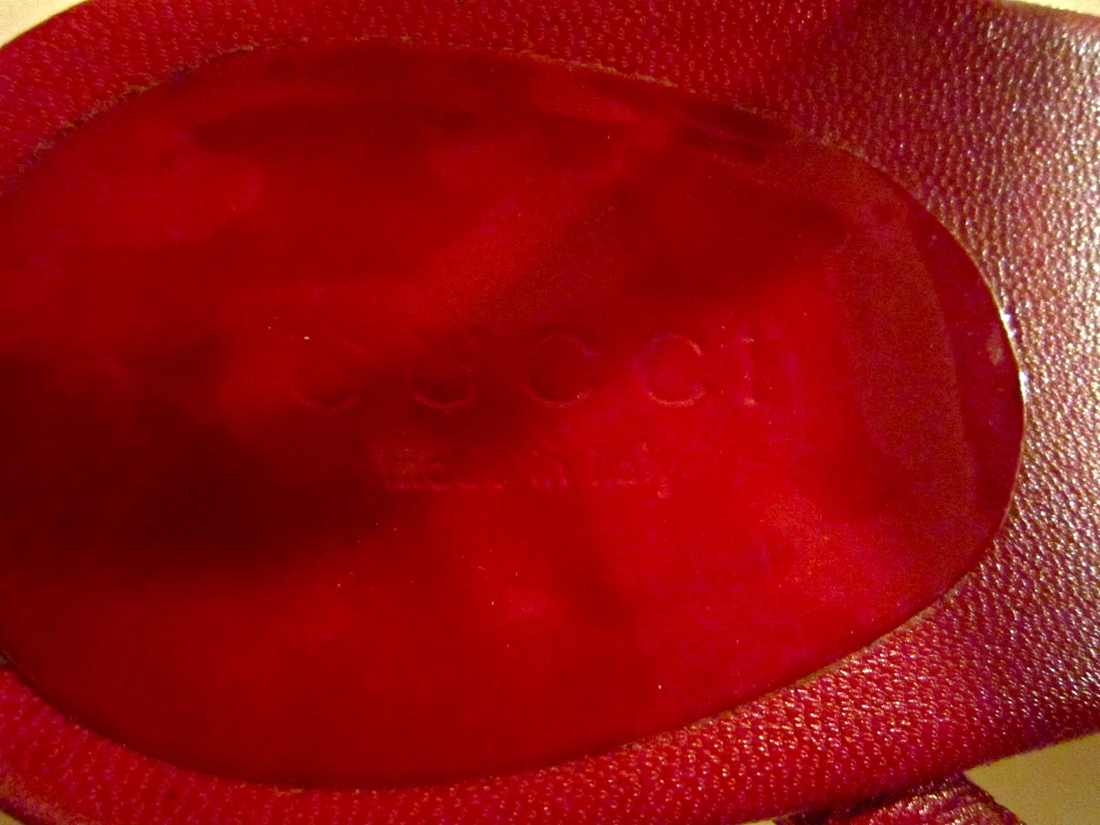 Gucci Cherry Patent Leather Horsebit Sandals — image 7