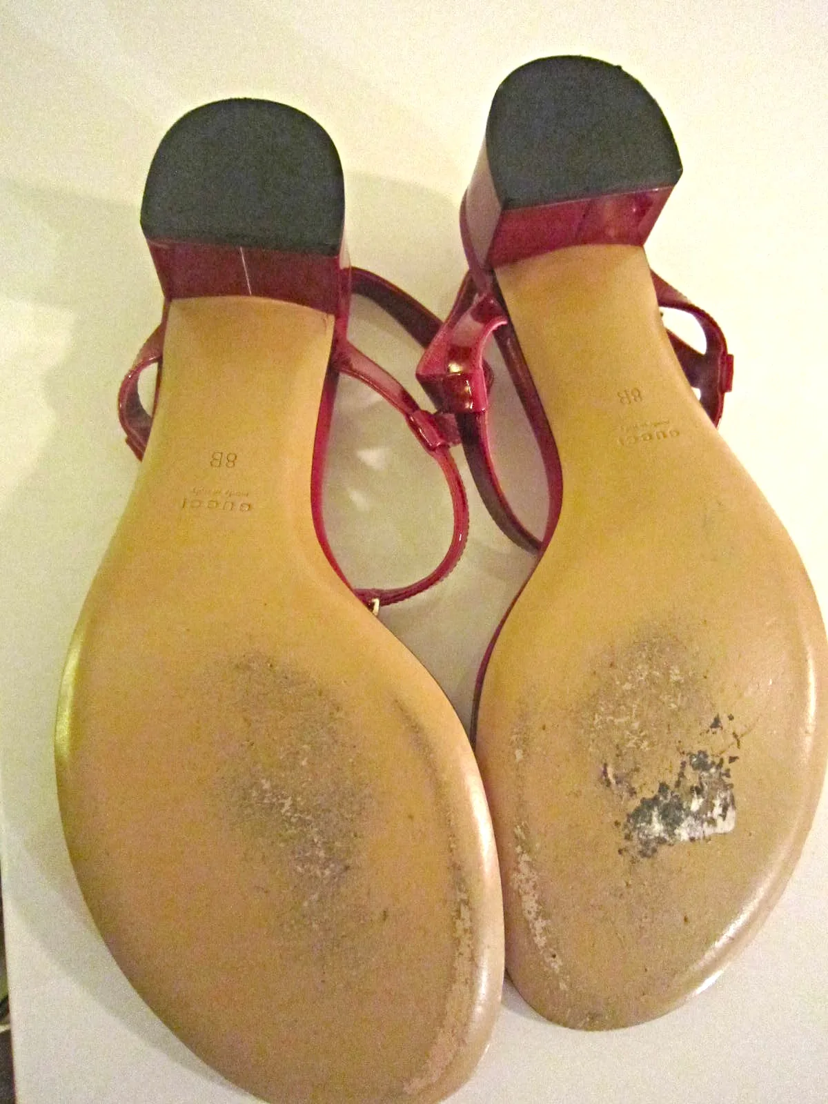 Gucci Cherry Patent Leather Horsebit Sandals — image 10