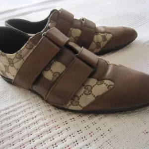 Gucci Mens Brown GG Guccissima Leather Shoes