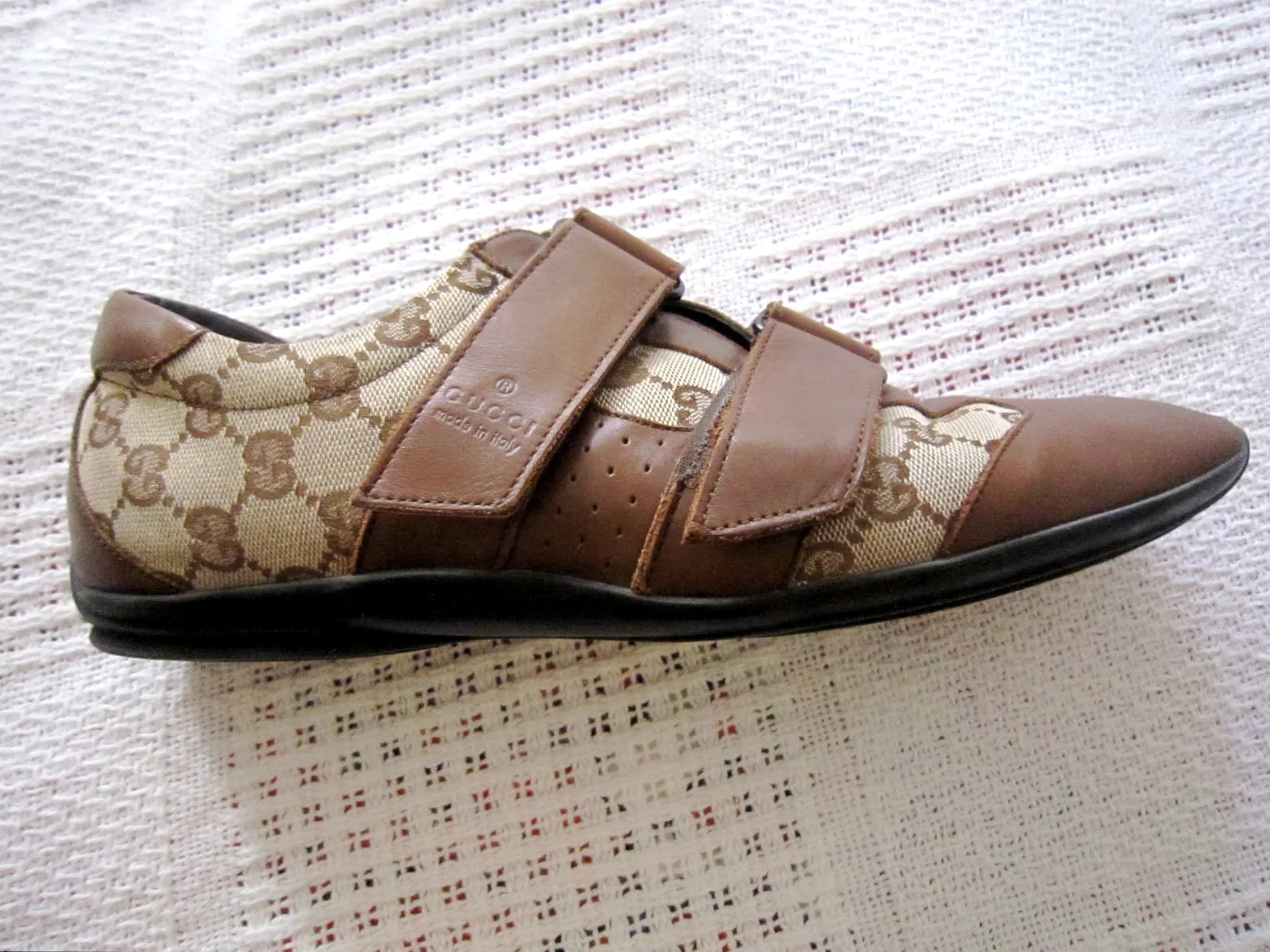 Gucci Mens Brown GG Guccissima Leather Shoes — image 3
