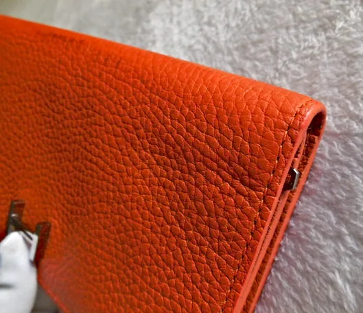 Hermes Orange Epsom Bearn H-Wallet — image 9