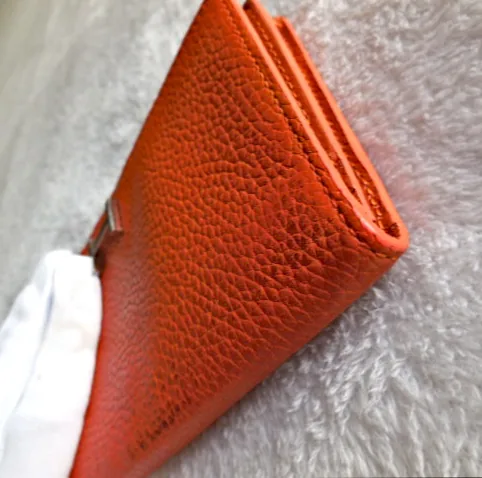 Hermes Orange Epsom Bearn H-Wallet — image 10