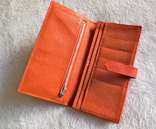 Hermes Orange Epsom Bearn H-Wallet — image 11