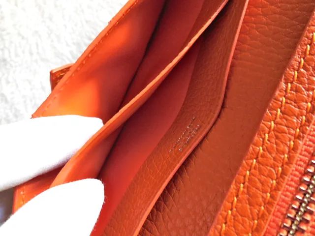 Hermes Orange Epsom Bearn H-Wallet — image 13