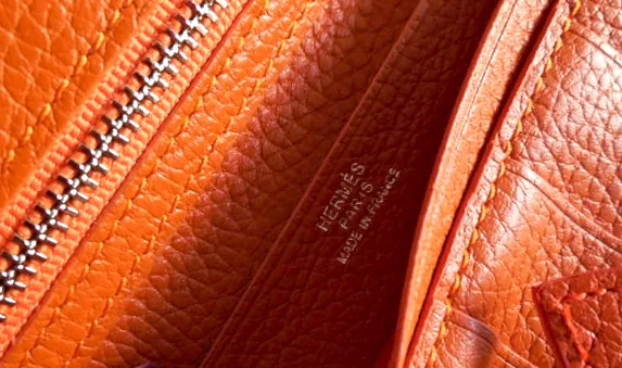 Hermes Orange Epsom Bearn H-Wallet — image 14