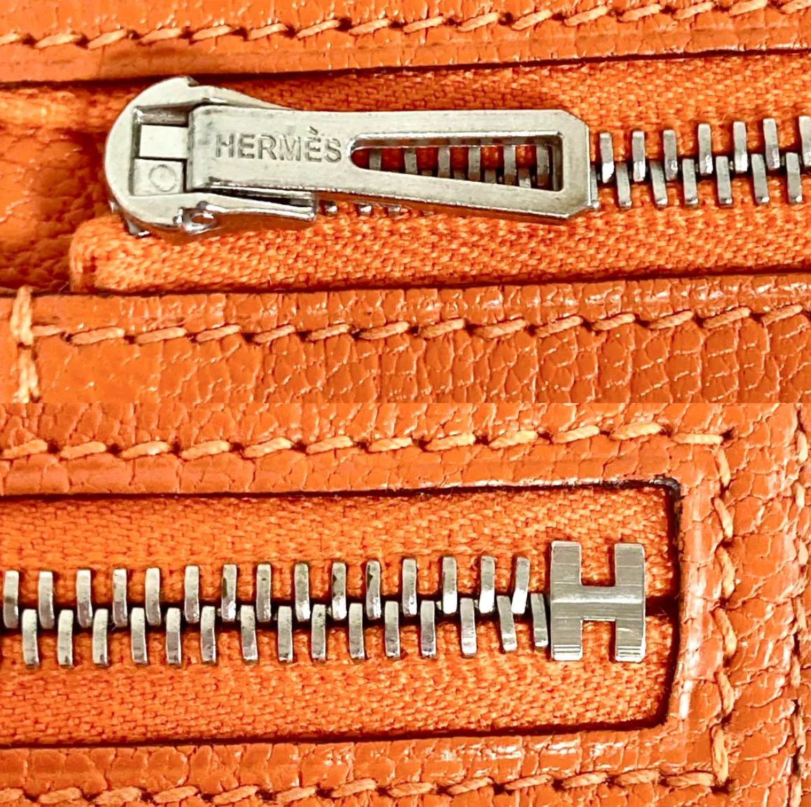 Hermes Orange Epsom Bearn H-Wallet — image 15