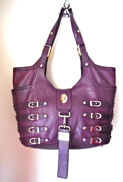 Jimmy Choo Bree Purple Leather Tote