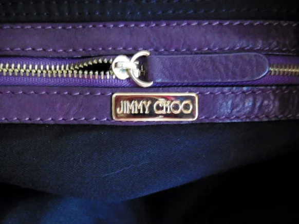 Jimmy Choo Bree Purple Leather Tote — image 5