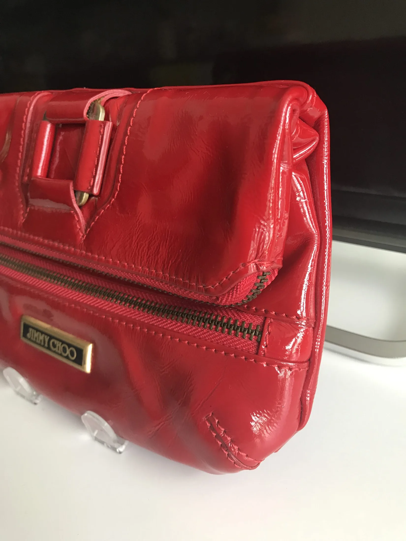 Jimmy Choo Red Patent Mave Clutch — image 2