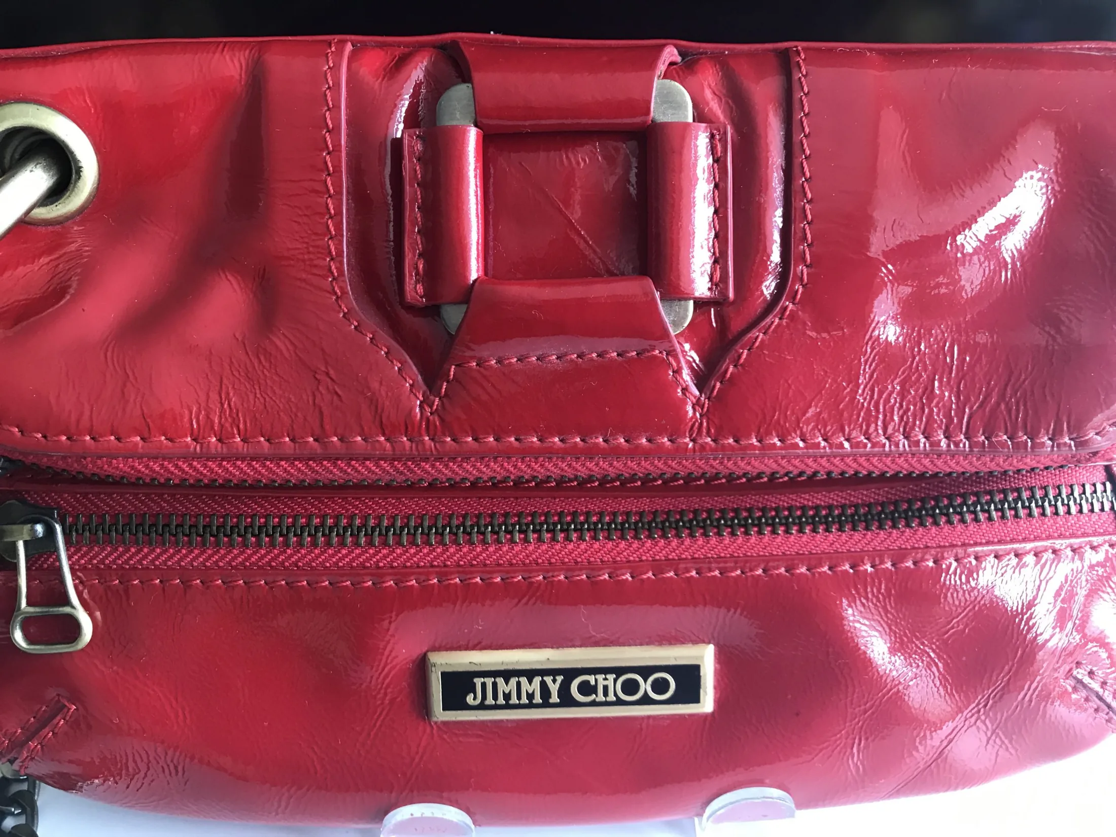 Jimmy Choo Red Patent Mave Clutch — image 3