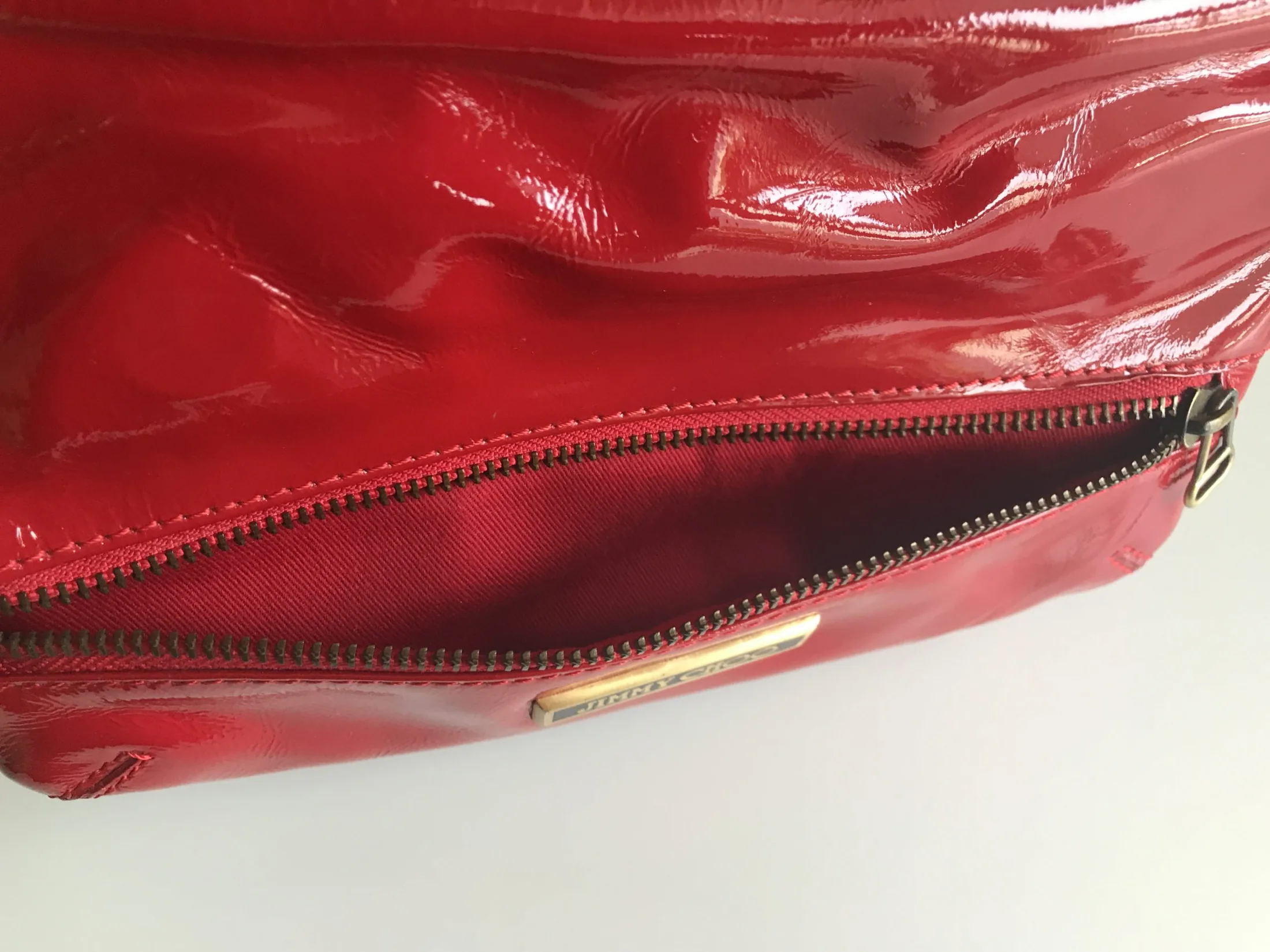 Jimmy Choo Red Patent Mave Clutch — image 9