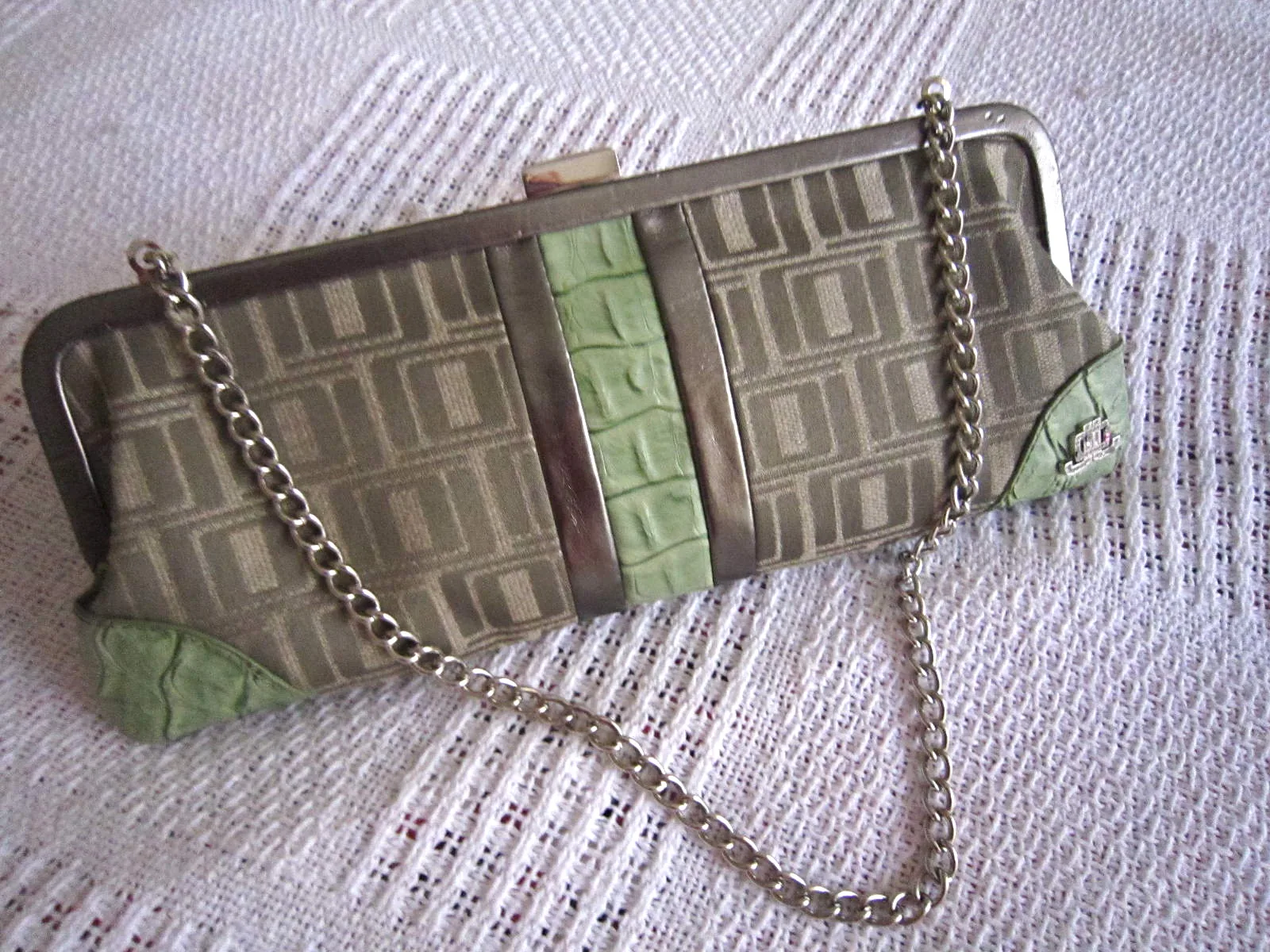 “JLO” Jennifer Lopez Green Clutch