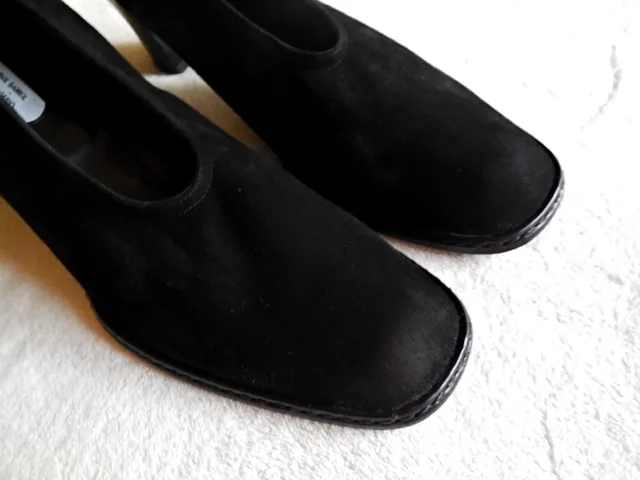 Jean Paul Barriol Black Suede Heels/Size 7.5 — image 3