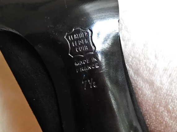 Jean Paul Barriol Black Suede Heels/Size 7.5 — image 4