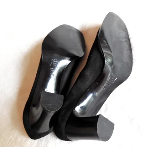 Jean Paul Barriol Black Suede Heels/Size 7.5 — image 6