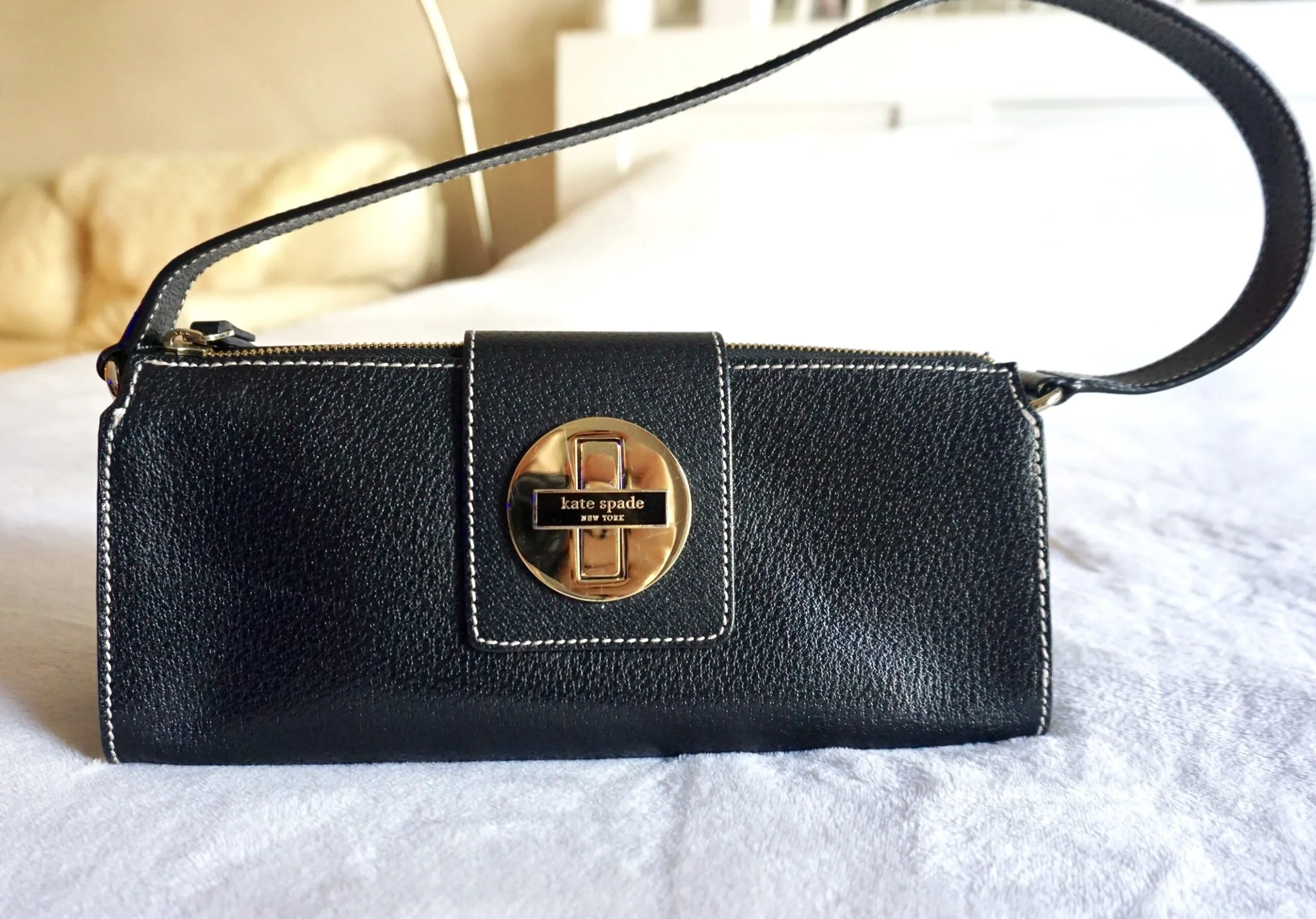 Kate Spade Turn Lock Leather Bag